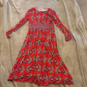 Boden Thea Long Sleeve Jersey Midi Dress